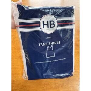 Harbor Bay 3 Pack Tank Shirts Men's 5XL 62-64 Tagless Cotton Undershirt White